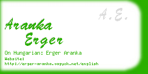 aranka erger business card
